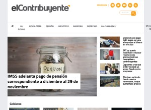 How elcontribuyente.mx looks like on a tablet such as an iPad.
