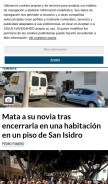 How eldia.es looks like on a mobile device such as an iPhone.
