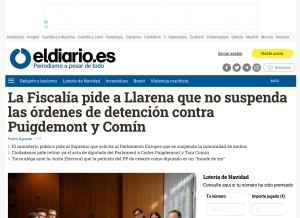 How eldiario.es looks like on a tablet such as an iPad.