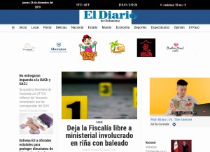 How eldiariodechihuahua.mx looks like on a tablet such as an iPad.