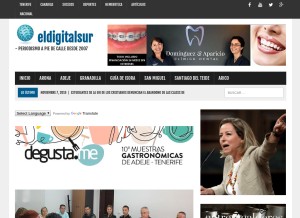 How eldigitalsur.com looks like on a tablet such as an iPad.