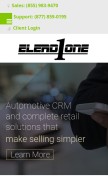 How elead-crm.com looks like on a mobile device such as an iPhone.