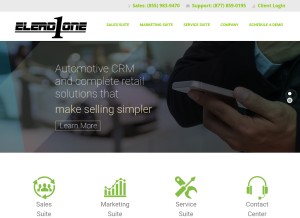 How elead-crm.com looks like on a tablet such as an iPad.