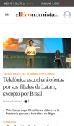 How eleconomista.es looks like on a mobile device such as an iPhone.