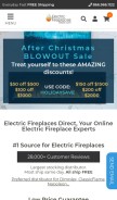 How electricfireplacesdirect.com looks like on a mobile device such as an iPhone.