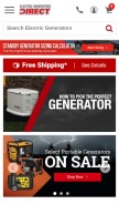 How electricgeneratorsdirect.com looks like on a mobile device such as an iPhone.