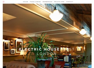 How electrichouse.com looks like on a tablet such as an iPad.