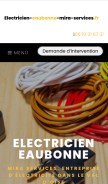 How electricien-eaubonne-mira-services.fr looks like on a mobile device such as an iPhone.