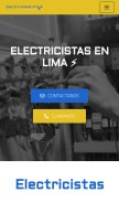 How electricistaslima.com looks like on a mobile device such as an iPhone.