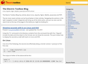 How electrictoolbox.com looks like on a tablet such as an iPad.