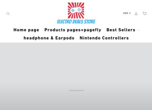 How electrodealsstore.com looks like on a tablet such as an iPad.