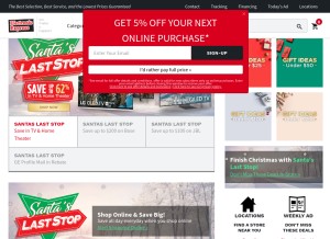 How electronicexpress.com looks like on a tablet such as an iPad.