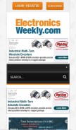 How electronicsweekly.com looks like on a mobile device such as an iPhone.