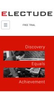 How electude.com looks like on a mobile device such as an iPhone.