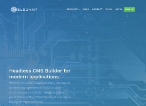 How elegantcms.io looks like on a tablet such as an iPad.