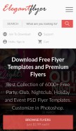 How elegantflyer.com looks like on a mobile device such as an iPhone.