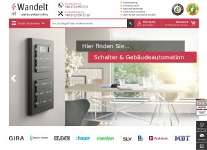 How elektro-wandelt.de looks like on a tablet such as an iPad.
