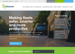 How elementcorp.com looks like on a tablet such as an iPad.