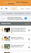 How elephantjournal.com looks like on a mobile device such as an iPhone.