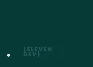 How elevendev.com looks like on a tablet such as an iPad.