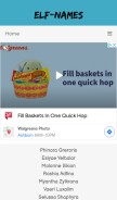 How elf-names.com looks like on a mobile device such as an iPhone.