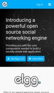 How elgg.org looks like on a mobile device such as an iPhone.
