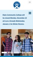 How elgin.edu looks like on a mobile device such as an iPhone.