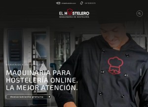 How elhostelero.com looks like on a tablet such as an iPad.