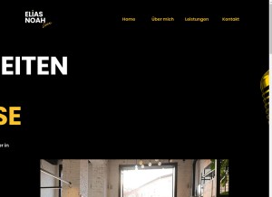 How eliasnoah.com looks like on a tablet such as an iPad.