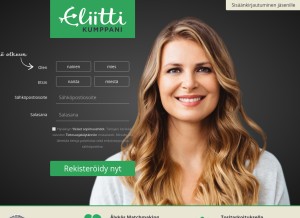How eliittikumppani.fi looks like on a tablet such as an iPad.