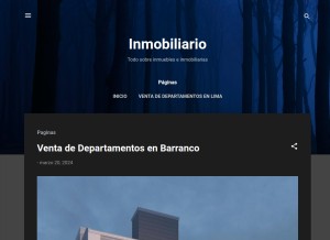 How elinmobiliariopropiedades.blogspot.com looks like on a tablet such as an iPad.