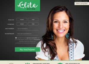 How elitedating.be looks like on a tablet such as an iPad.