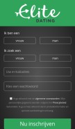 How elitedating.nl looks like on a mobile device such as an iPhone.