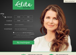 How elitedating.nl looks like on a tablet such as an iPad.