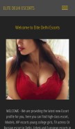 How elitedelhiescorts.com looks like on a mobile device such as an iPhone.