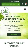 How elitedispensary.co looks like on a mobile device such as an iPhone.