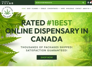How elitedispensary.co looks like on a tablet such as an iPad.