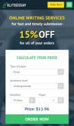 How eliteessaywriters.com looks like on a mobile device such as an iPhone.