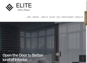 How eliteinteriordesigner.in looks like on a tablet such as an iPad.