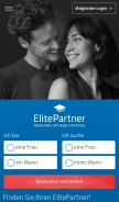 How elitepartner.de looks like on a mobile device such as an iPhone.