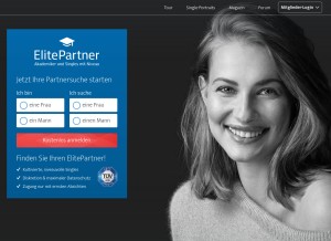 How elitepartner.de looks like on a tablet such as an iPad.