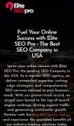 How eliteseopro.com looks like on a mobile device such as an iPhone.