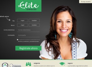 How elitesingles.cl looks like on a tablet such as an iPad.