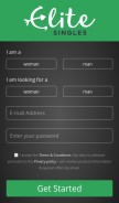 How elitesingles.ie looks like on a mobile device such as an iPhone.