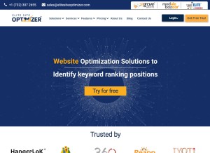 How elitesiteoptimizer.com looks like on a tablet such as an iPad.