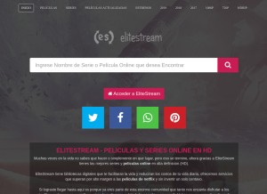 How elitestream.org looks like on a tablet such as an iPad.