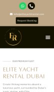 How eliteyachtrental.com looks like on a mobile device such as an iPhone.