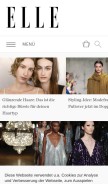 How elle.de looks like on a mobile device such as an iPhone.
