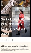 How elle.se looks like on a mobile device such as an iPhone.