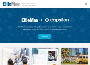 How elliemae.com looks like on a tablet such as an iPad.
